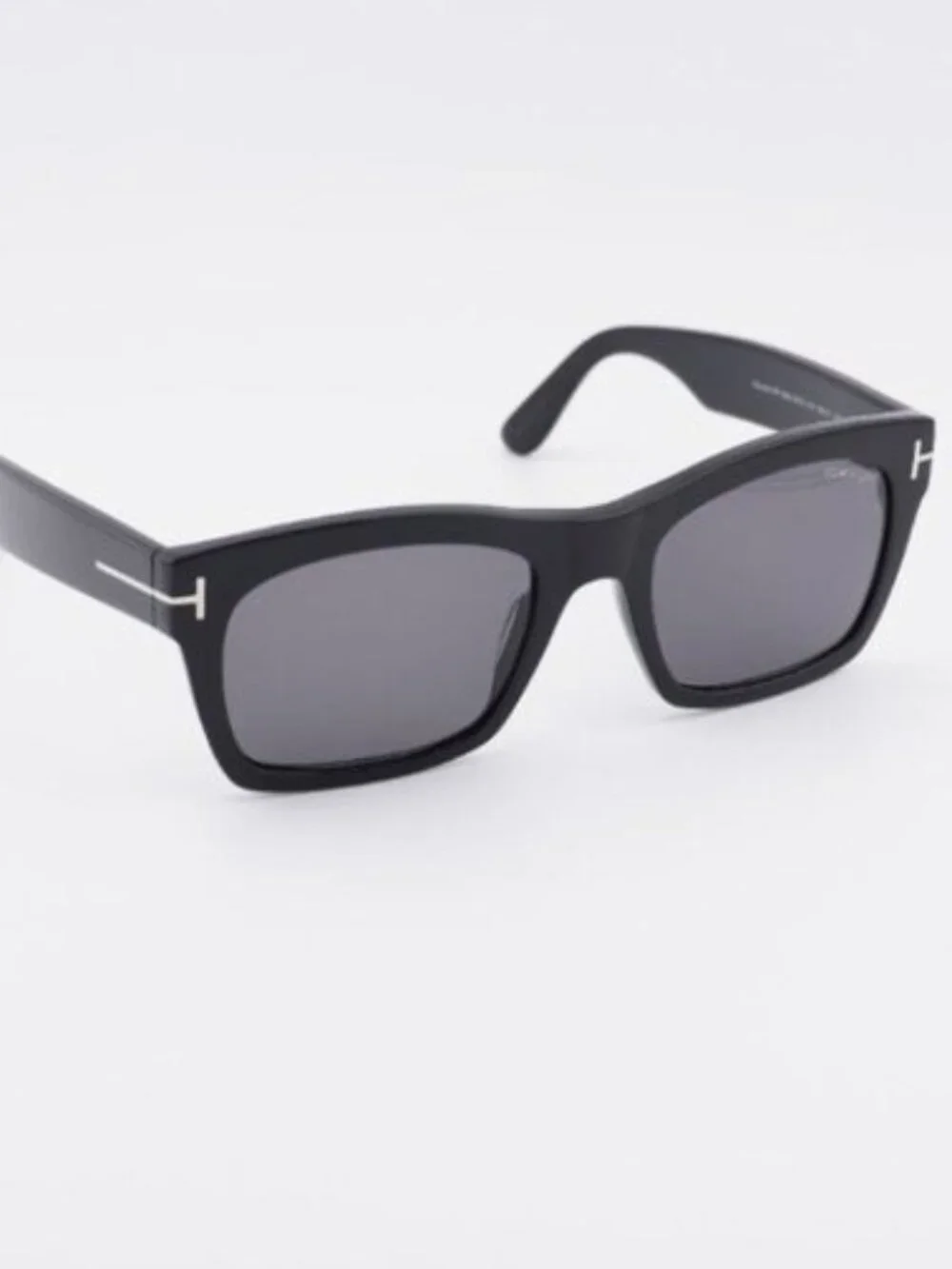 Tom Ford Nico-02 FT1062 01A Sunglasses Black Square Frame, Smoke Lenses